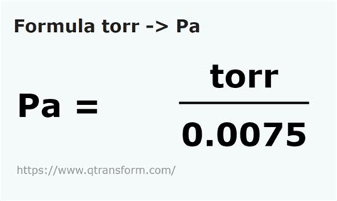 0.1 torr to pa.